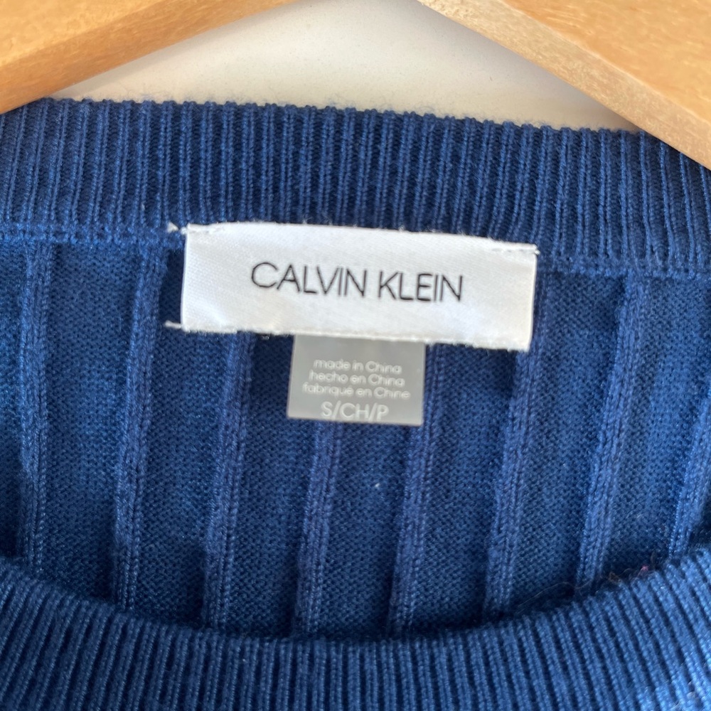 Calvin Klein Blue Ribbed Dress - Picture 4 of 4